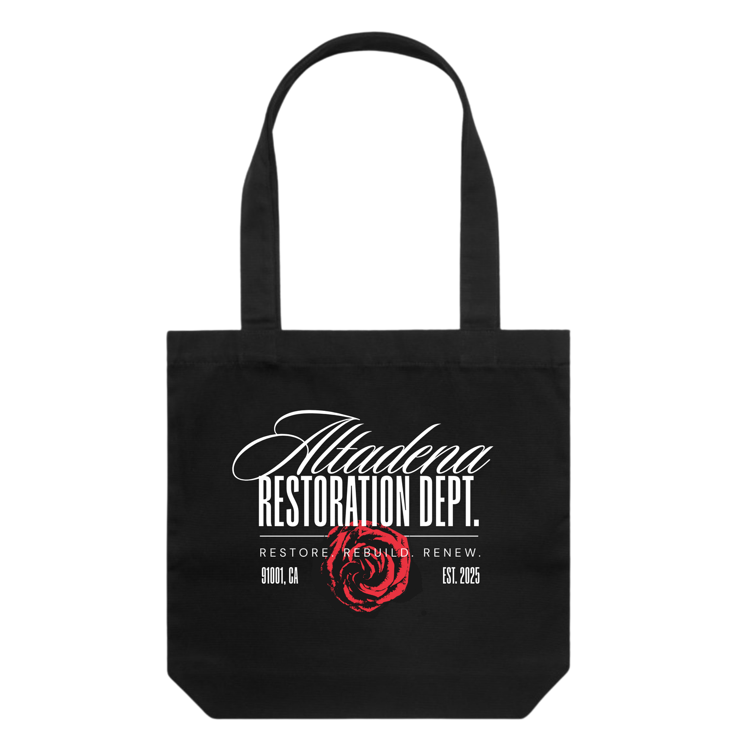 Altadena Restoration Dept. 2.0 // Black Tote