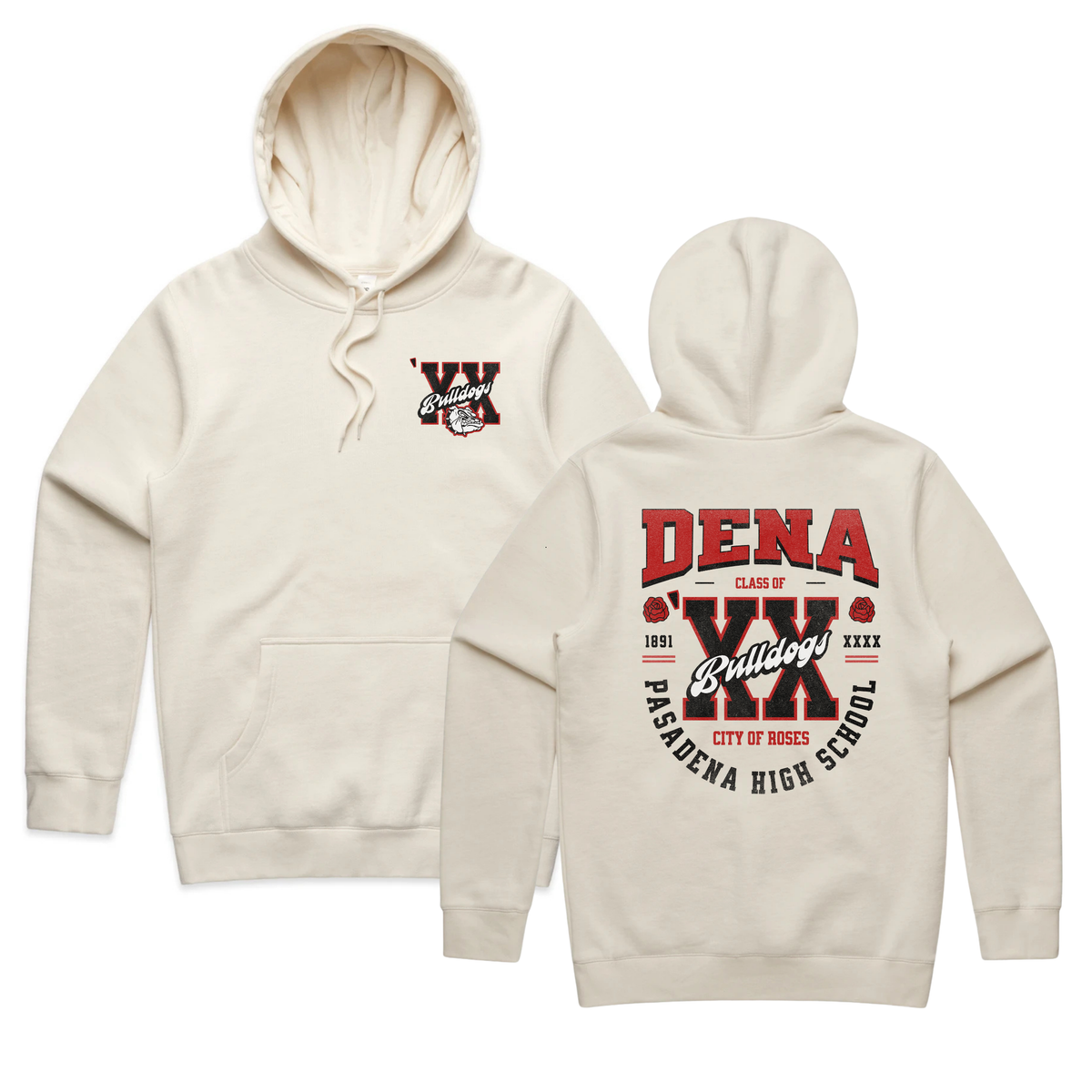 Customized Bulldogs Hoodie // Ecru