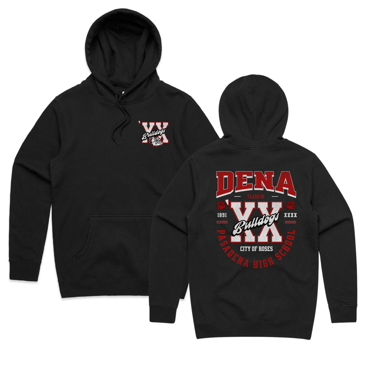 Customized Bulldogs Hoodie // Black