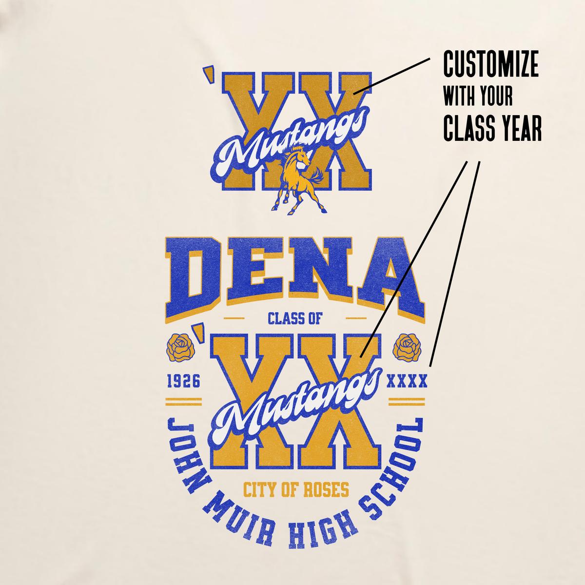Customized Mustangs Hoodie // Cobalt