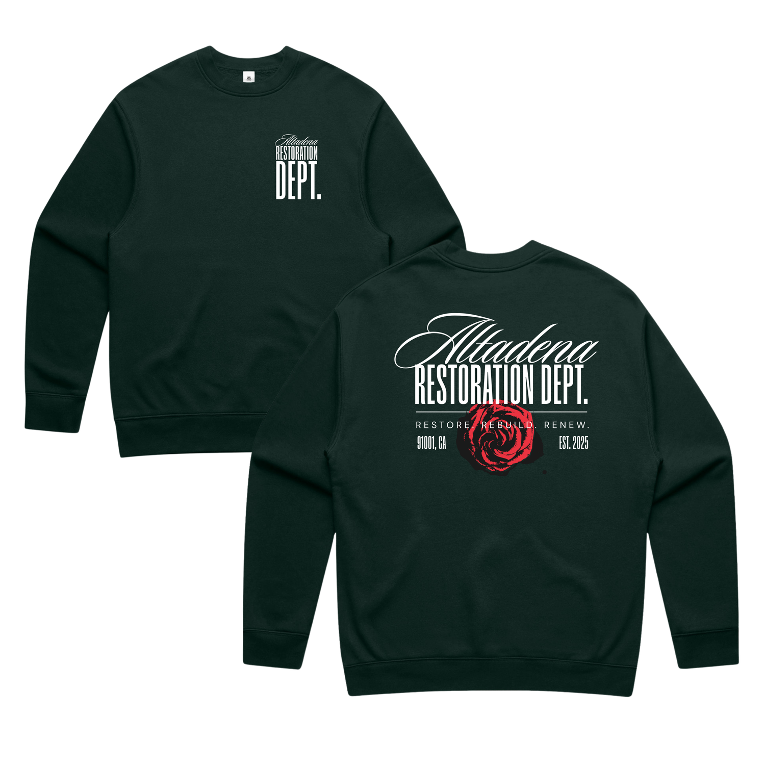 Altadena Restoration Dept. 2.0 // Forest Crewneck