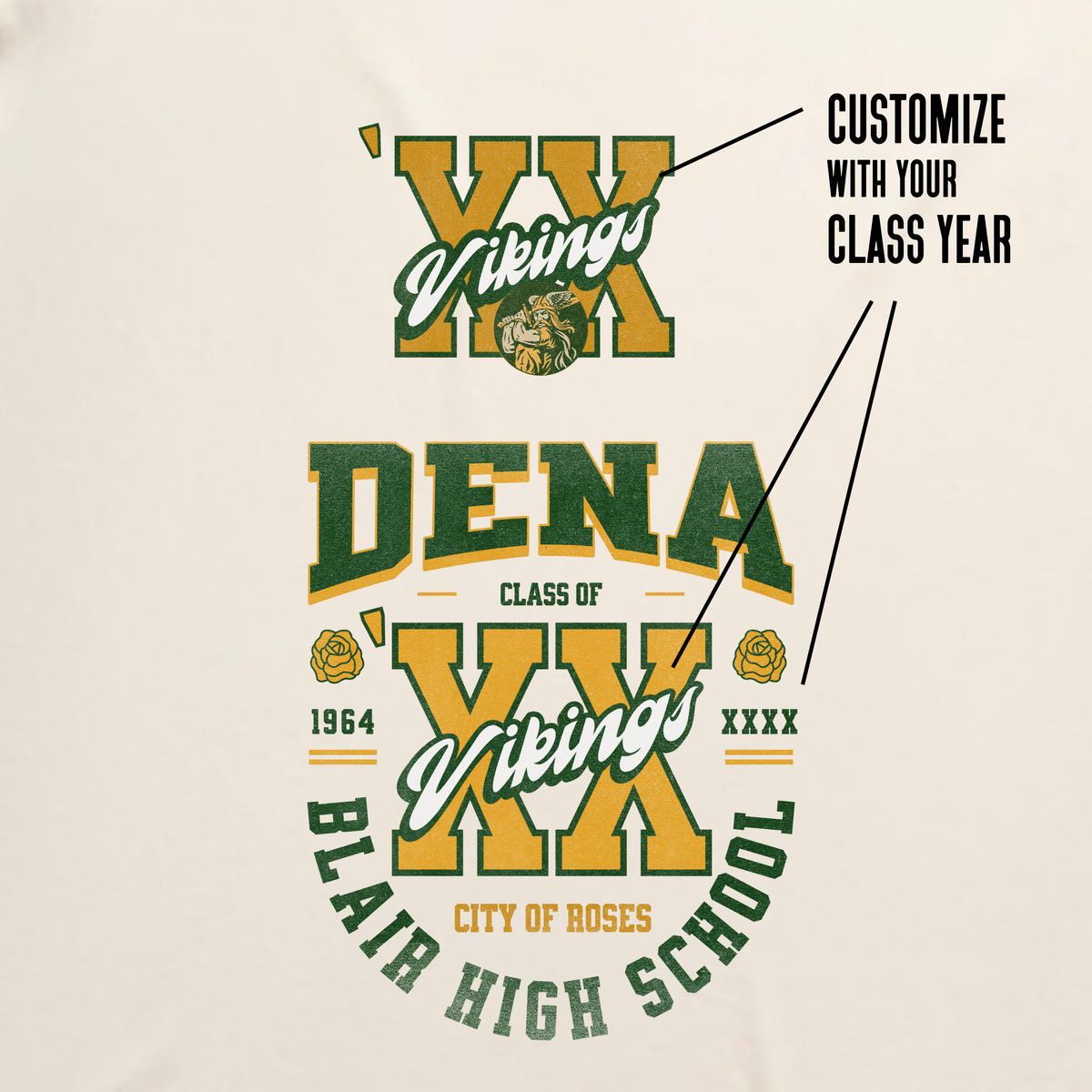Customized Viking T-shirt // Ecru