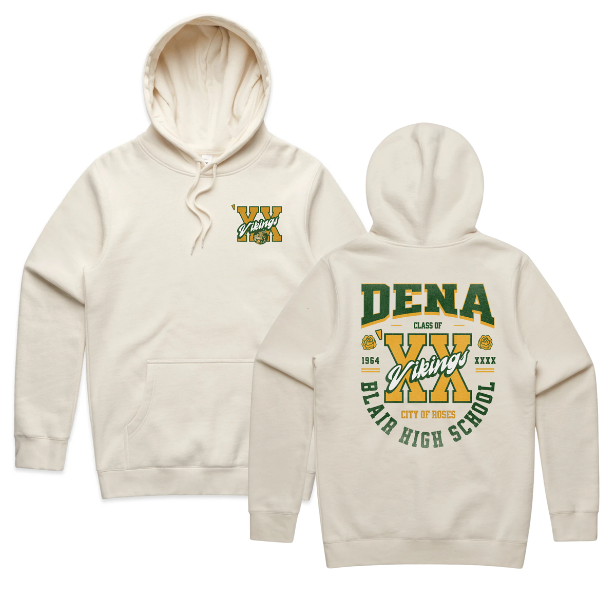 Customized Vikings Hoodie // Ecru