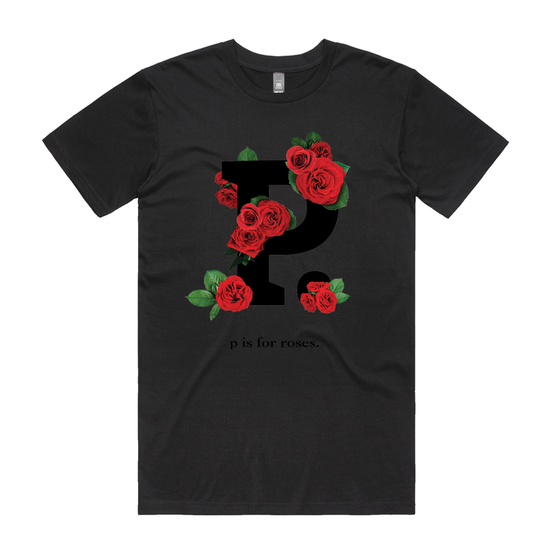 P is for Roses // Black on Black Tee